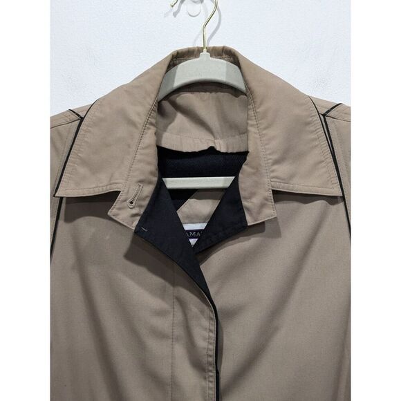Vintage 90s Amanda Smith Tan Zip Out Fleece Lining Overcoat Trench Coat, 8 - Picture 2 of 14